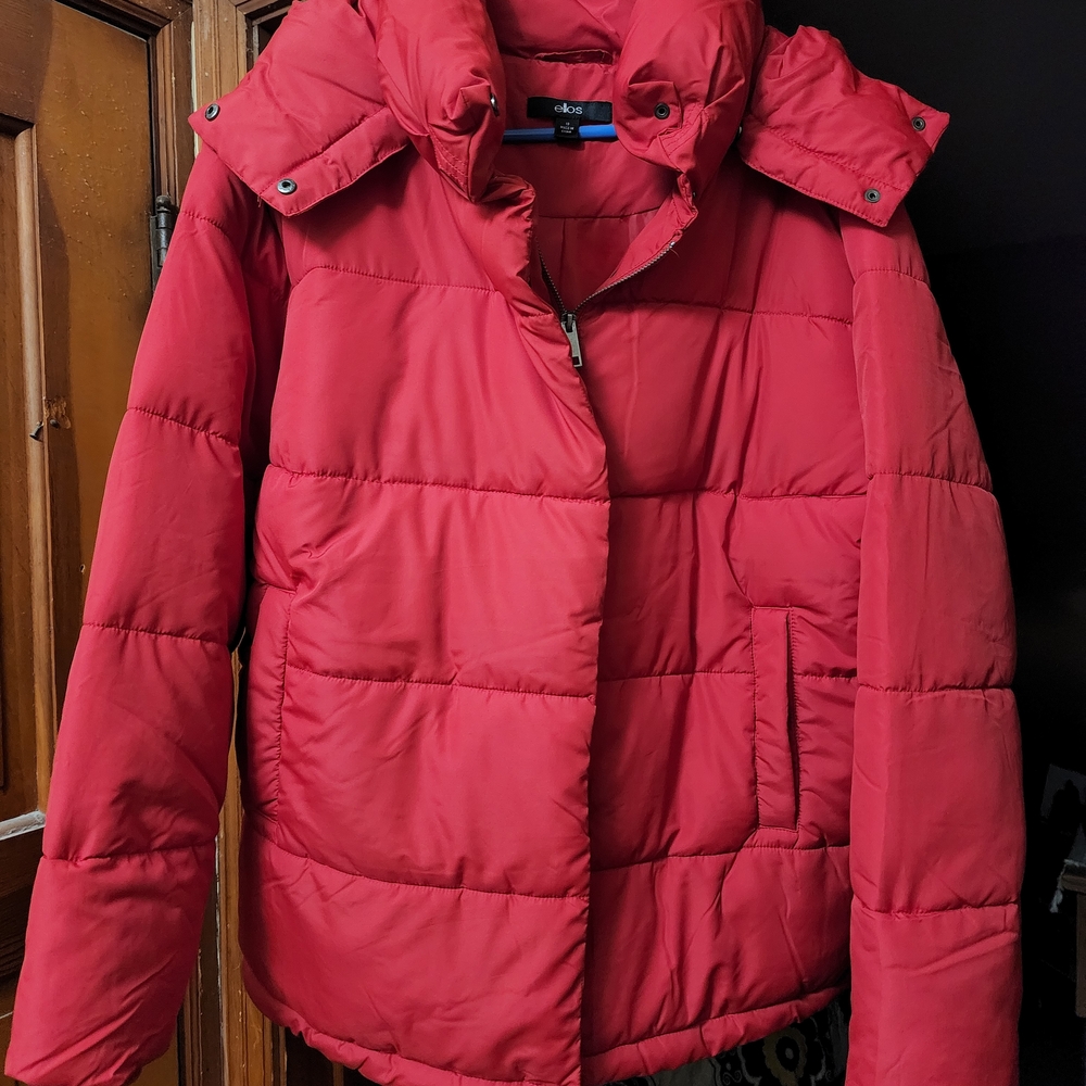 Ellos Red Puffer Jacket